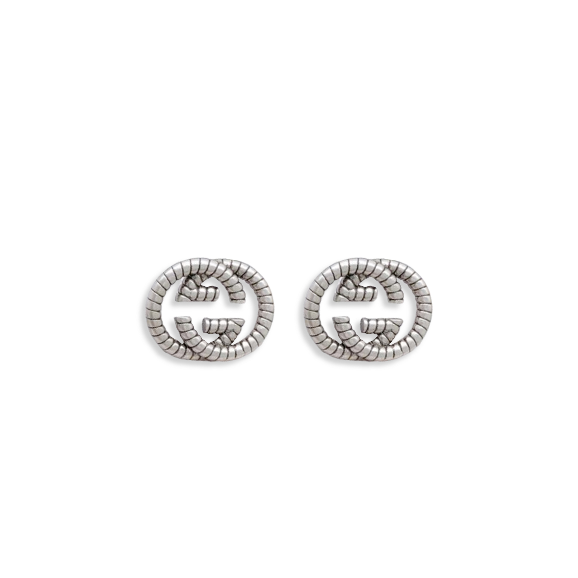 GUCCI DOUBLE G SILVER EARRINGS 